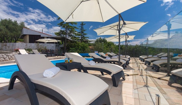 Two bedroom apartment with terrace and sea view Punat (Krk) (A-5345-b)