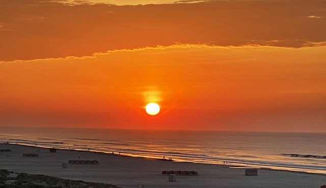 Two bedroom condo with deck overlooking the ocean. Private beach!