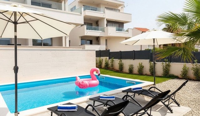 Two-bedroom family rooms Villa Poseidon 1 with swimming pool and private terrace
