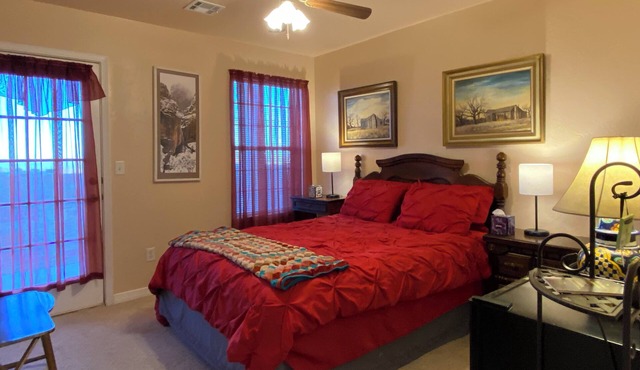 Two Bedroom Turquoise Casita is on the high desert towards the mountains.