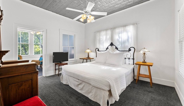 Two Bedrooms with One King and One Full Bed, microwave and mini fridge