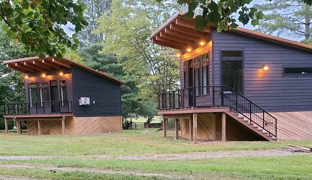Two Bourbon Barrel Cabins