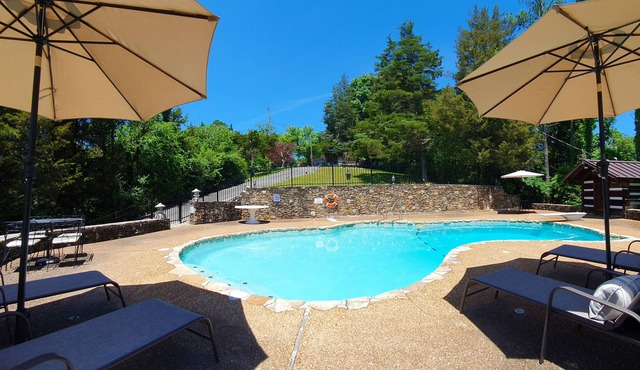 Two-home lakefront property with vast saltwater pool, dock & amazing game room