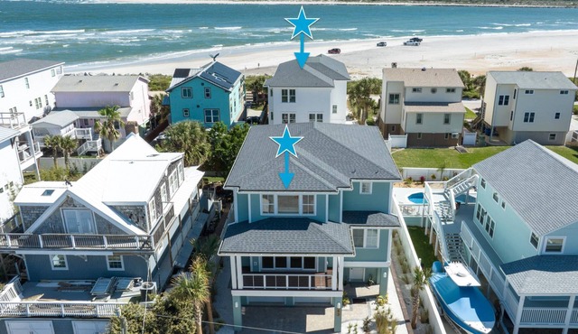 Two Luxury Home Complex, Oceanfront, Brand New and Custom, Views, Gourmet Kitchens, Arcade, Fire Pit