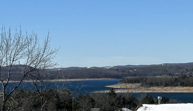 Two Seperate Living Areas with Views of Bull Shoals Lake and Dam