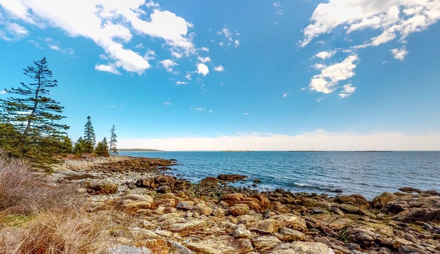 Two-story, dog-friendly home with deck & bay views- near the ocean