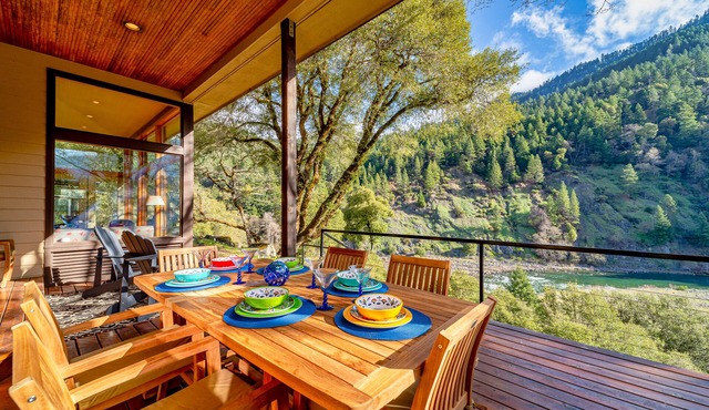 Two-Story Riverfront Home w/Beautiful Kitchen & Private Hot Tub