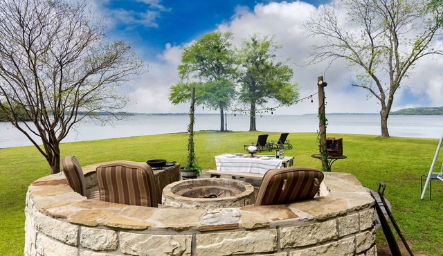 Two Waterfront cottages for the price of one! Porch living area off main house !