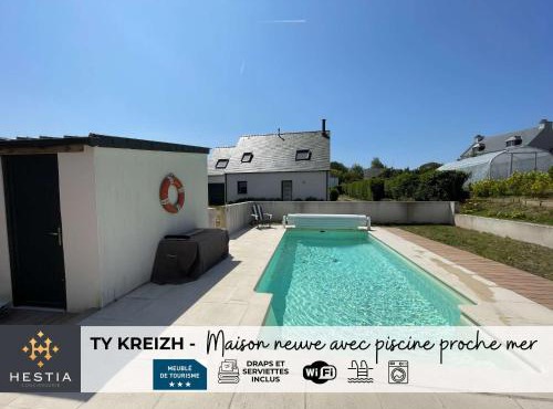 TY KREIZH - Maison neuve avec piscine proche mer
