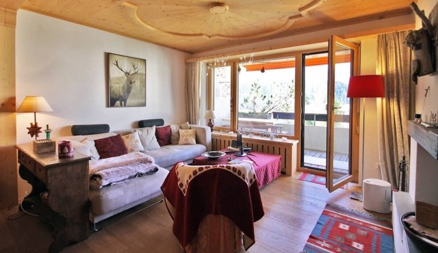 Typical Engadine house in a comfortable condominium with swimming pool