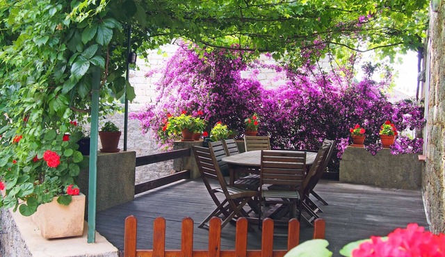 Typical granite house in the heart of the village
