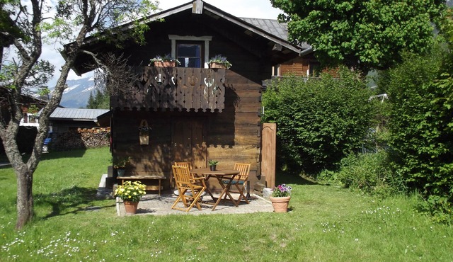 Typical old wooden chalet Chamonix valley