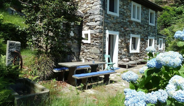 Typical rustico on the edge of the village idyllically bordering the forest