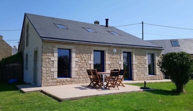 Typical stone country house, standing alone, near the beach, in the nature reserve