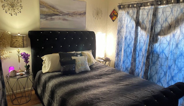 Unique 2 bdrm condo w/cold AC, WiFi, sauna, foot massager, patio by NRG Stadium