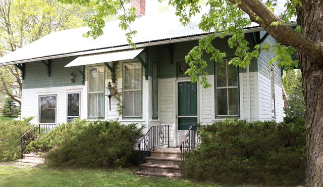 Unique! A renovated old railroad depot turned into a cozy cottage.