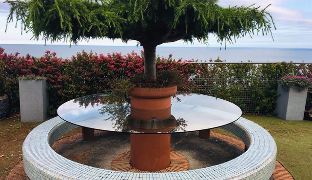 Unique Private Clifftop Garden with Log Cabin