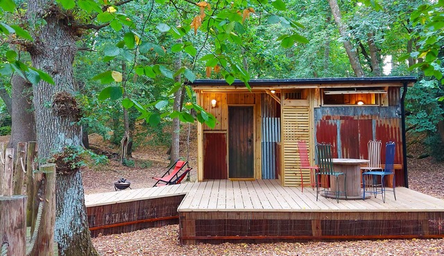 Unique 'shack' cabin, BBQ, fire pit, dog-friendly, 1066 Country High Weald AONB