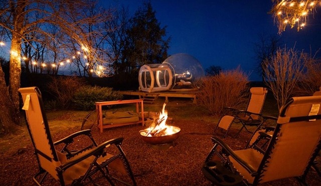 Unique Stay! Ricketts Chic Farmhouse Retreat w/BUBBLE Tent