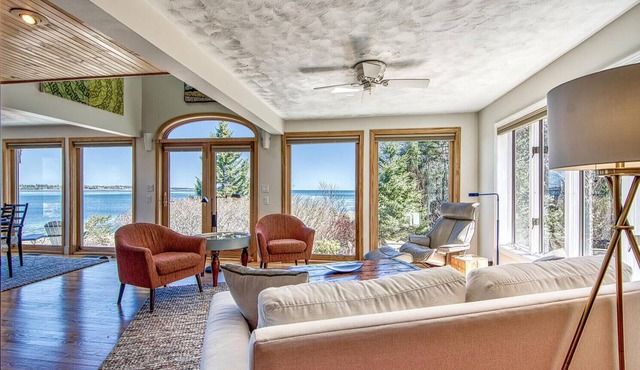 Unique style, local flare & open concept oceanside home near Schoodic Peninsula!