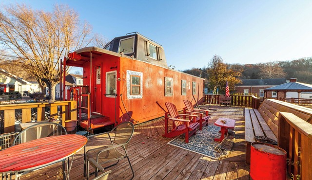 Unique train-car stay at the Katy Caboose!
