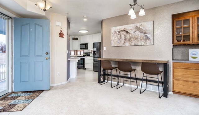 Unique triangle shaped home with 2 master suites on separate floors.