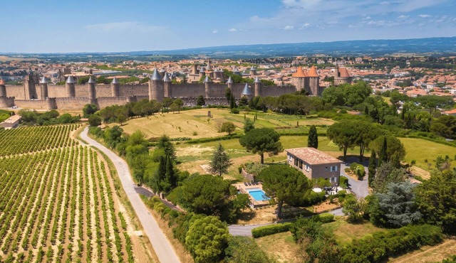 UNIQUE - Villa facing the UNESCO City: heated pool, jacuzzi, 360-degree view