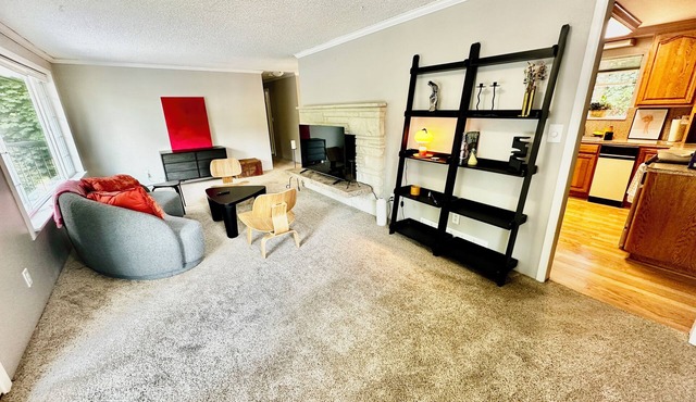 Unit surrounded by treesnWasher and Dryer + Pet friendly!