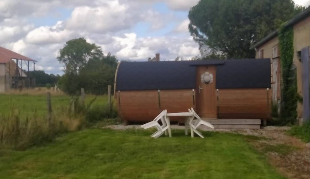 Unusual barrel in the middle of nature
