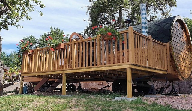 Unusual night in a caravan with private spa