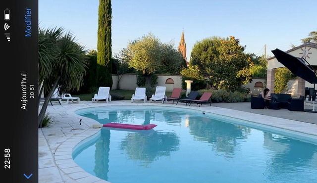 Unusual private gîte with swimming pool terrace outdoor kitchen pull house