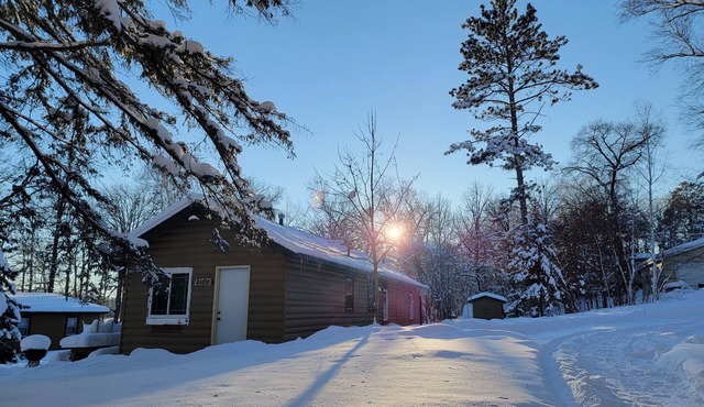 up north cabin with fire place