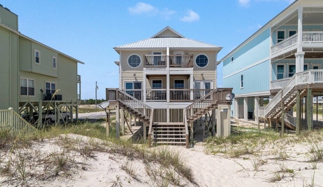 Updated 3 Bdrm Gulf Front home with awesome views just steps from the beach