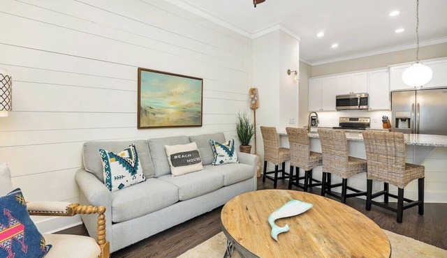 Updated condo with pool & steps to village