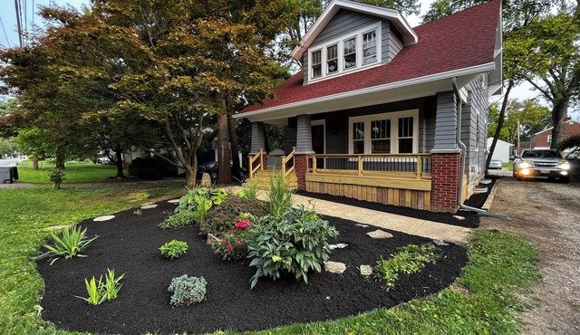 Updated Craftsman home, quiet setting, porch swing overlooking Old Town Park.