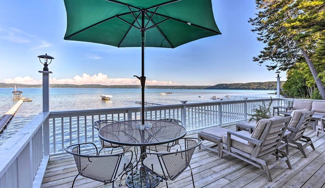 Updated Glen Arbor Cottage on Lake: Dock & Mooring