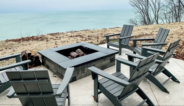 Updated Lake House w/Private Beach, Sunset Views, Hot Tub, Fire Pit & Theater