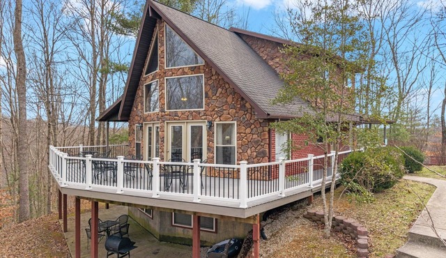 Updated Lake House, set atop the hill overlooking beautiful Deer Water Lake.