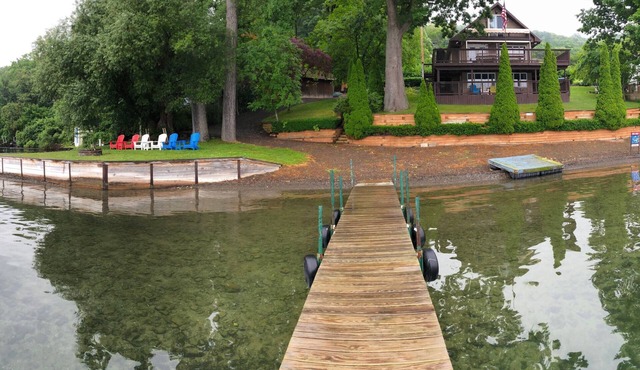 Updated Open Plan - Keuka Lakefront Home 4BR & 157' private beach