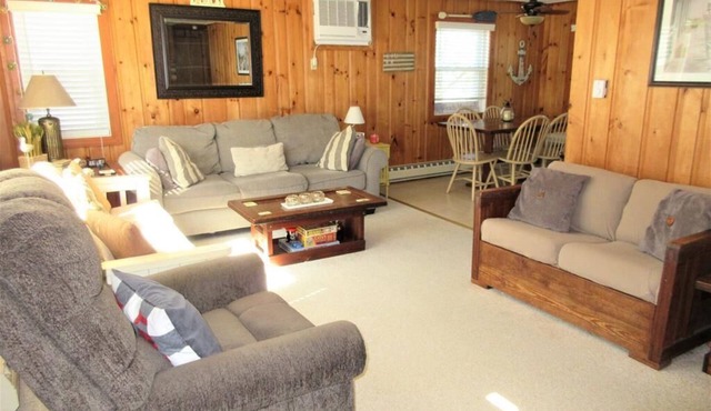 Upgraded 2nd floor duplex in the heart of Harvey Cedars close to the bay beach.