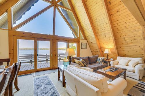 Upper Peninsula Lakefront A-Frame Cabin with Dock