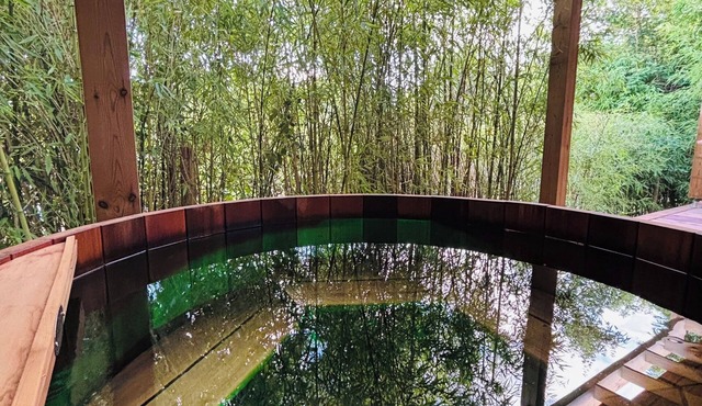 Upscale canal-side lodge with private Nordic bath, 1h15 from Paris