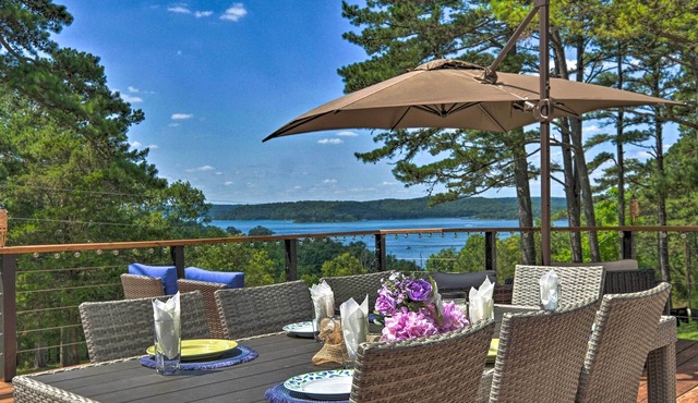 Upscale Cottage with Furnished Lake-View Deck!