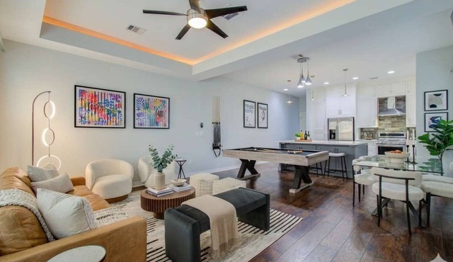 Upscale Home with Patio & Pool Table - Walk to Everything!