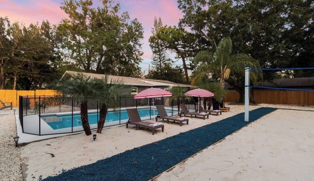 Urban Escape: Artificial Beach W/Volleyball Pit