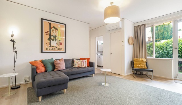 Urban Retro Experience Vibrant Courtyard Charm