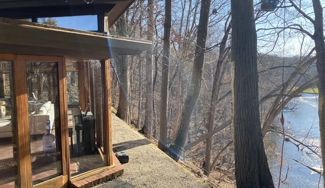 Usonian Frank Lloyd Wright Inspired River House on the Thornapple River