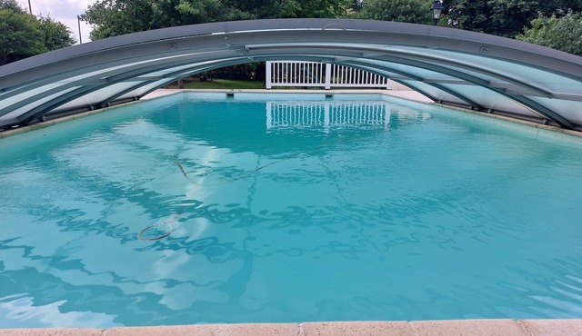 Vacation chalet with swimming pool and large private area