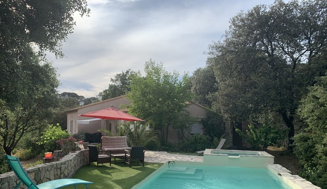 Vacation rental in a green setting with swimming pool