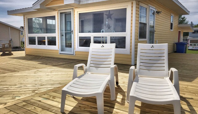 Vacation home right by the sea, with its own beach.